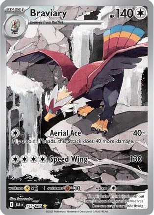 Braviary (155/086) - SV Black Bolt Holofoil - Illustration Rare
