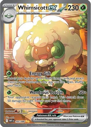 Whimsicott ex (165/086) - SV White Flare Holofoil - Special Illustration Rare