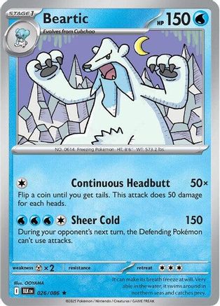 Beartic (26/086) - SV Black Bolt Reverse Holofoil - Rare