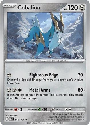 Cobalion (66/086) - SV Black Bolt Holofoil - Rare