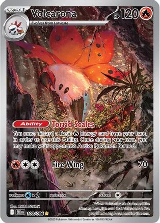 Volcarona (100/086) - SV Black Bolt Holofoil - Illustration Rare