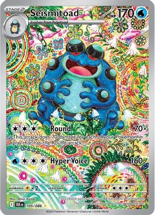 Seismitoad (105/086) - SV Black Bolt Holofoil - Illustration Rare