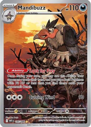 Mandibuzz (145/086) - SV White Flare Holofoil - Illustration Rare
