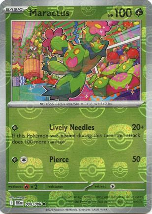 Maractus (Master Ball Pattern) (8/086) - SV Black Bolt Holofoil - Common