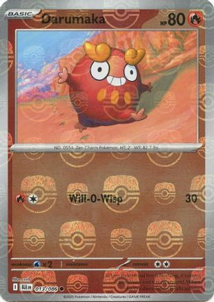 Darumaka (Master Ball Pattern) (13/086) - SV Black Bolt Holofoil - Common