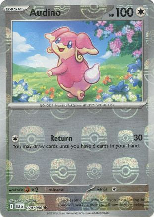 Audino (Master Ball Pattern) (74/086) - SV Black Bolt Holofoil - Common