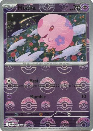 Munna (Poke Ball Pattern) (35/086) - SV Black Bolt Holofoil - Common