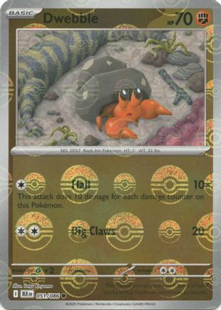 Dwebble (Poke Ball Pattern) 051/086 - SV Black Bolt Holofoil - Common