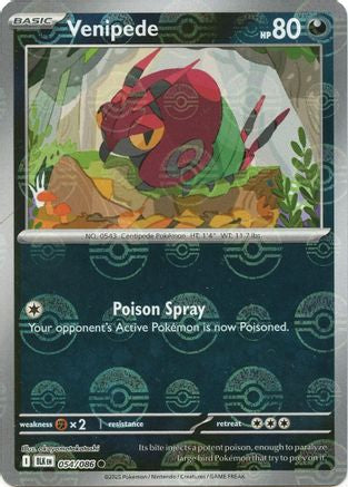 Venipede (Poke Ball Pattern) (54/086) - SV Black Bolt Holofoil - Common
