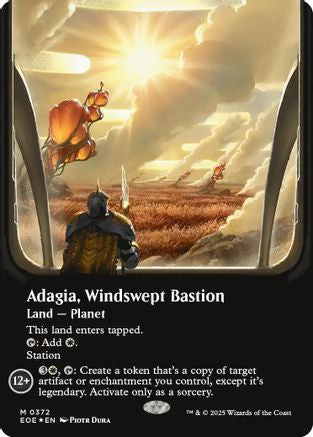 Adagia, Windswept Bastion (Borderless) (Galaxy Foil) (EOE-372) - Edge of Eternities Foil