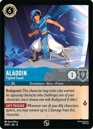 (029) Aladdin - Vigilant Guard - Disney Lorcana Promo Cards Cold Foil