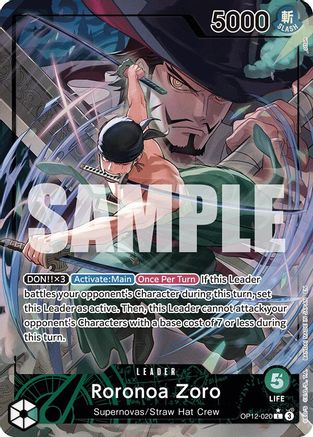 (OP12-020) Roronoa Zoro (020) (Alternate Art) - Legacy of the Master Foil