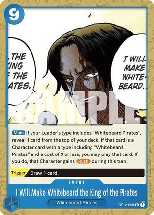 (OP12-058) I Will Make Whitebeard the King of the Pirates - Legacy of the Master Normal