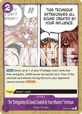(OP12-077) The "Extinguishes All Sound Created by Your Influence" Technique - Legacy of the Master Normal