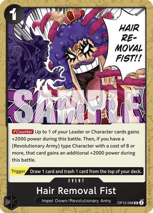 (OP12-098) Hair Removal Fist - Legacy of the Master Normal