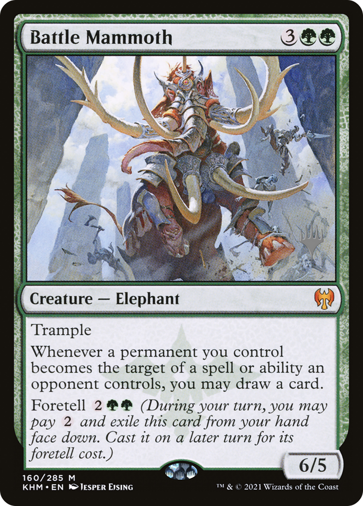 Battle Mammoth (PPKHM-160P) - Kaldheim Promos (Promo Pack) Foil