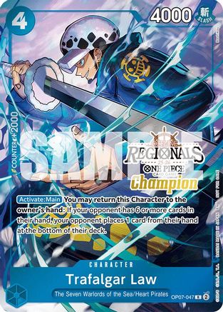 (OP07-047) Trafalgar Law (Offline Regional Champion Card Set 2025 Vol.2) - One Piece Promotion Cards Foil