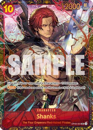 (OP09-004) Shanks (Championship 25-26 Offline Regionals Season 2) - One Piece Promotion Cards Foil