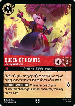 (120/204) Queen of Hearts - Sensing Weakness - Fabled Cold Foil