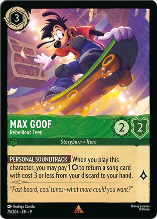 (075/204) Max Goof - Rebellious Teen - Fabled Cold Foil