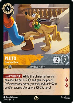 (027) Pluto - Tried and True - Disney Lorcana Promo Cards Cold Foil