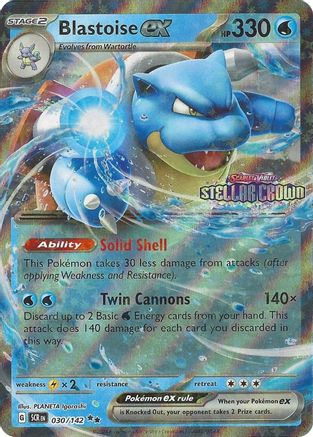 Blastoise ex (Stellar Crown Stamp) (30) - Miscellaneous Cards & Products Holofoil - Double Rare