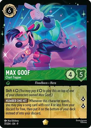 (077/204) Max Goof - Chart Topper - Fabled Cold Foil