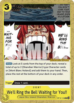 (OP12-116) We'll Ring the Bell Waiting for You!! - Legacy of the Master Release Event Cards Normal