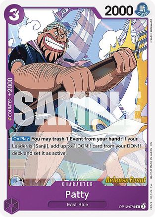 (OP12-074) Patty - Legacy of the Master Release Event Cards Normal