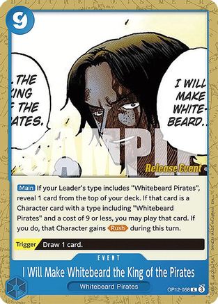 (OP12-058) I Will Make Whitebeard the King of the Pirates - Legacy of the Master Release Event Cards Normal