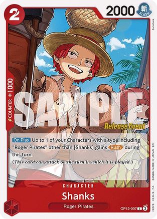 (OP12-007) Shanks (007) - Legacy of the Master Release Event Cards Normal