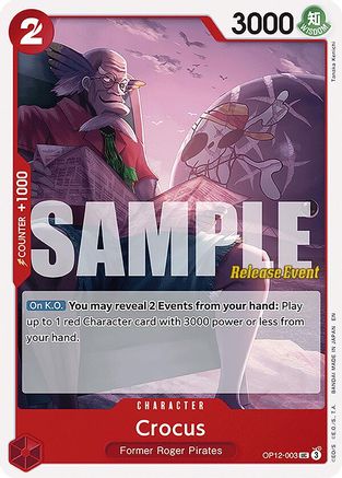 (OP12-003) Crocus - Legacy of the Master Release Event Cards Normal