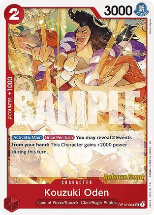(OP12-004) Kouzuki Oden - Legacy of the Master Release Event Cards Normal
