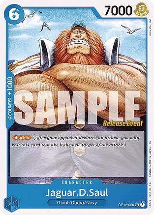 (OP12-050) Jaguar.D.Saul - Legacy of the Master Release Event Cards Normal