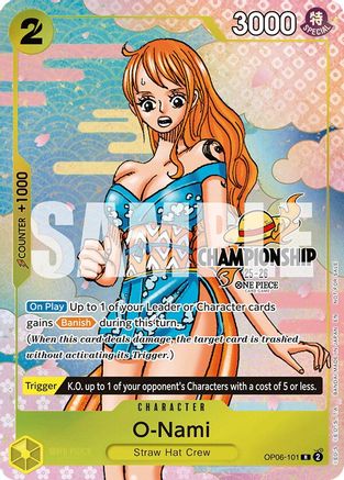 (OP06-101) O-Nami (CS 25-26 Event Pack Finalist Ver.) - One Piece Promotion Cards Foil