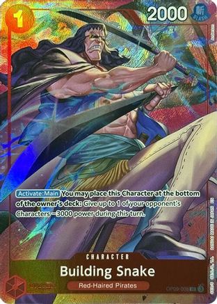 (OP09-008) Building Snake (Premium Card Collection -Best Selection Vol. 4-) - One Piece Promotion Cards Foil