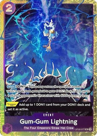 (OP09-077) Gum-Gum Lightning (Premium Card Collection -Best Selection Vol. 4-) - One Piece Promotion Cards Foil