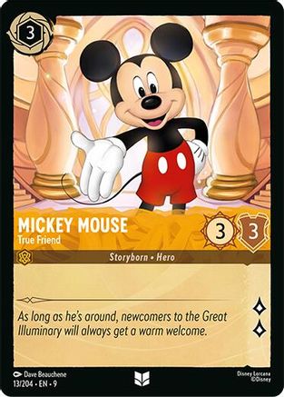(013/204) Mickey Mouse - True Friend - Fabled Cold Foil