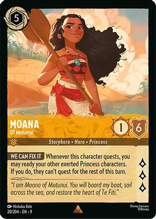 (020/204) Moana - Of Motunui - Fabled Cold Foil