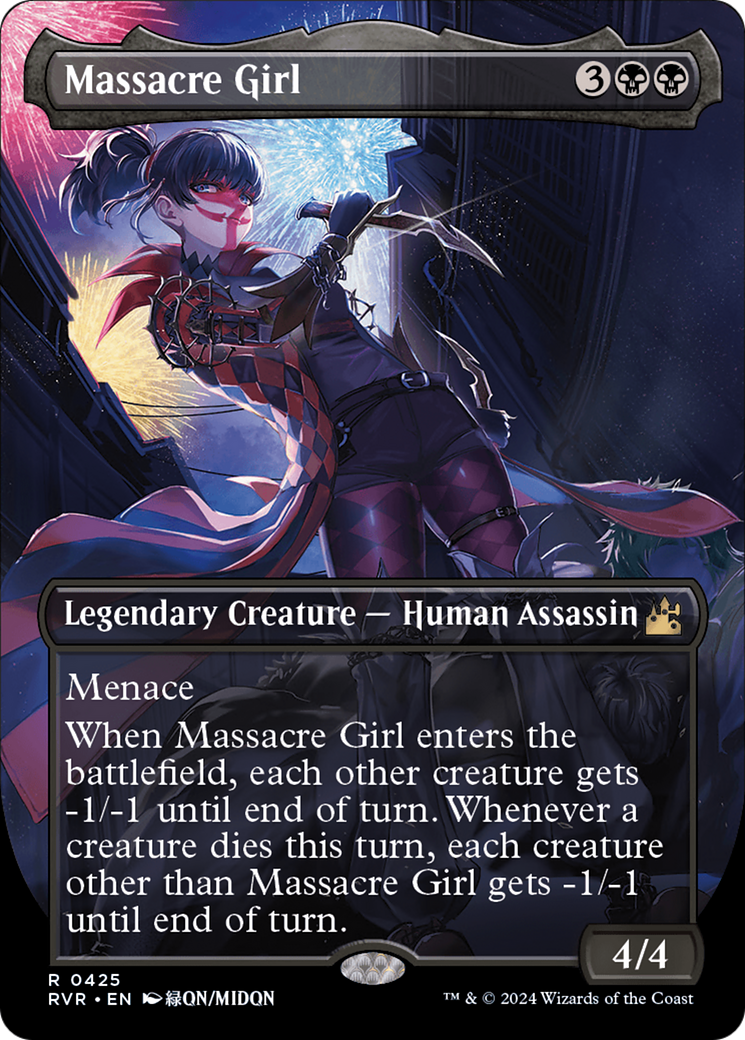Massacre Girl (Anime Borderless) (RVR-425) - Ravnica Remastered (Borderless)