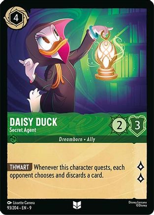 (093/204) Daisy Duck - Secret Agent - Fabled Cold Foil
