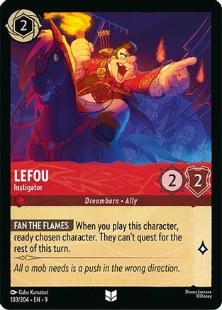 (103/204) LeFou - Instigator - Fabled Cold Foil