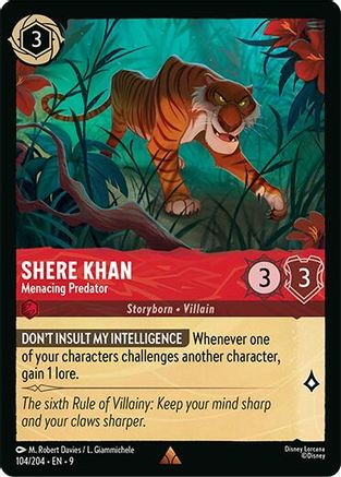 (104/204) Shere Khan - Menacing Predator - Fabled Cold Foil