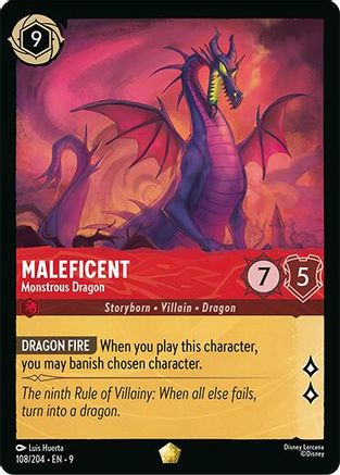(108/204) Maleficent - Monstrous Dragon - Fabled Normal