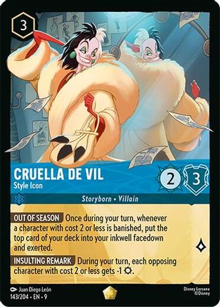 (143/204) Cruella De Vil - Style Icon - Fabled Cold Foil