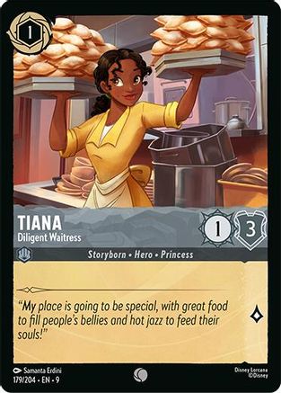 (179/204) Tiana - Diligent Waitress - Fabled Cold Foil