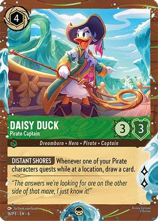 (016/P3) Daisy Duck - Pirate Captain (Disney Cruise Promo) - Disney Lorcana Promo Cards Holofoil