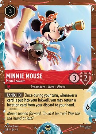 (017/P3) Minnie Mouse - Pirate Lookout (Disney Cruise Promo) - Disney Lorcana Promo Cards Holofoil