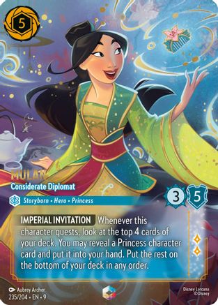 (235/204) Mulan - Considerate Diplomat (Enchanted) - Fabled Holofoil