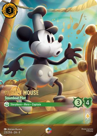 (231/204) Mickey Mouse - Steamboat Pilot (Enchanted) - Fabled Holofoil